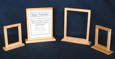 Solid Birch Hardwood Sign Frames