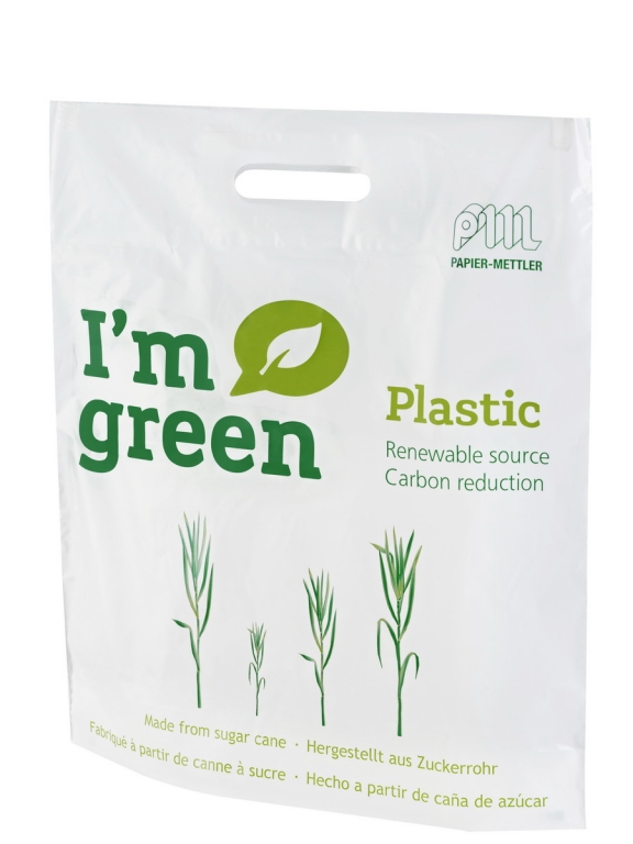 “I’m green” carrier bags