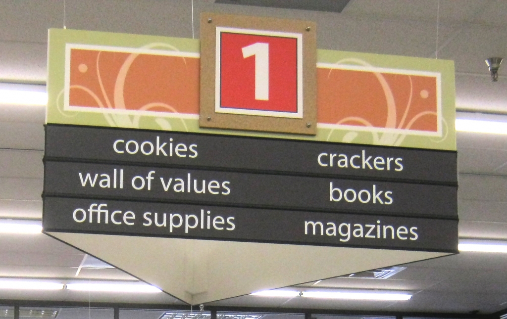 Custom aisle directories