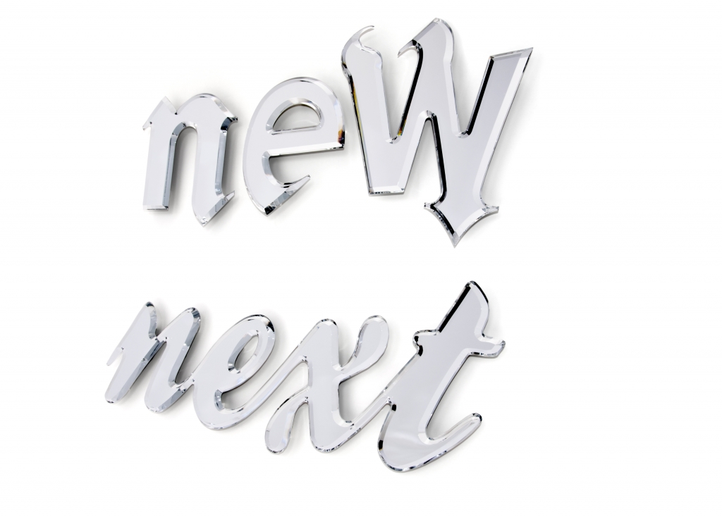 Beveled Acrylic Mirror Letters
