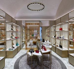 The interior of a Jimmy Choo store, one of the latest retailers to sign on at Royalmount. Photography: Cloud 9 Photography, U.K.