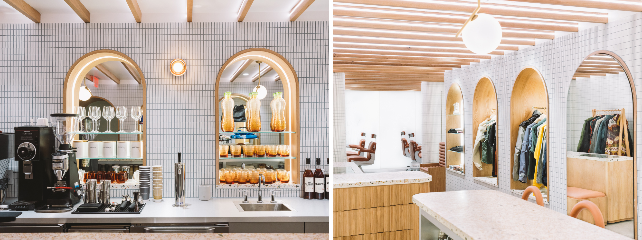 Manifest’s eclectic and personalized customer experience includes a barbershop, retail store, coffee bar and speakeasy. 📷: Karston Tannis, New York