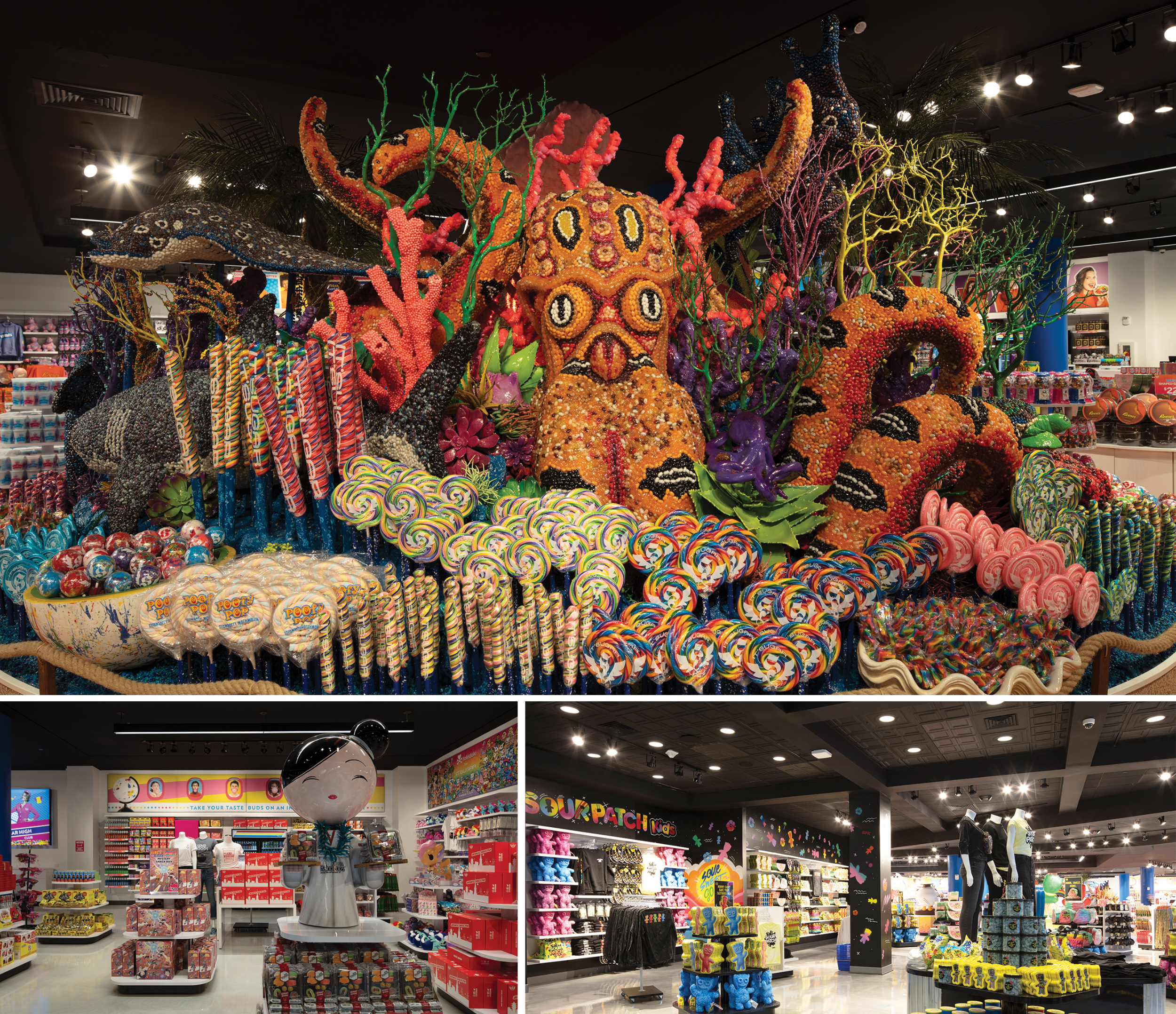 The 18,000-square-foot Honolulu store includes larger-than-life props and decoratives, creating a memorable shopping experience. Courtesy of it’sugar