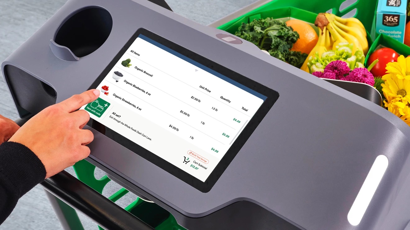Amazon Rolls Out Smart Shopping Cart to Whole Foods