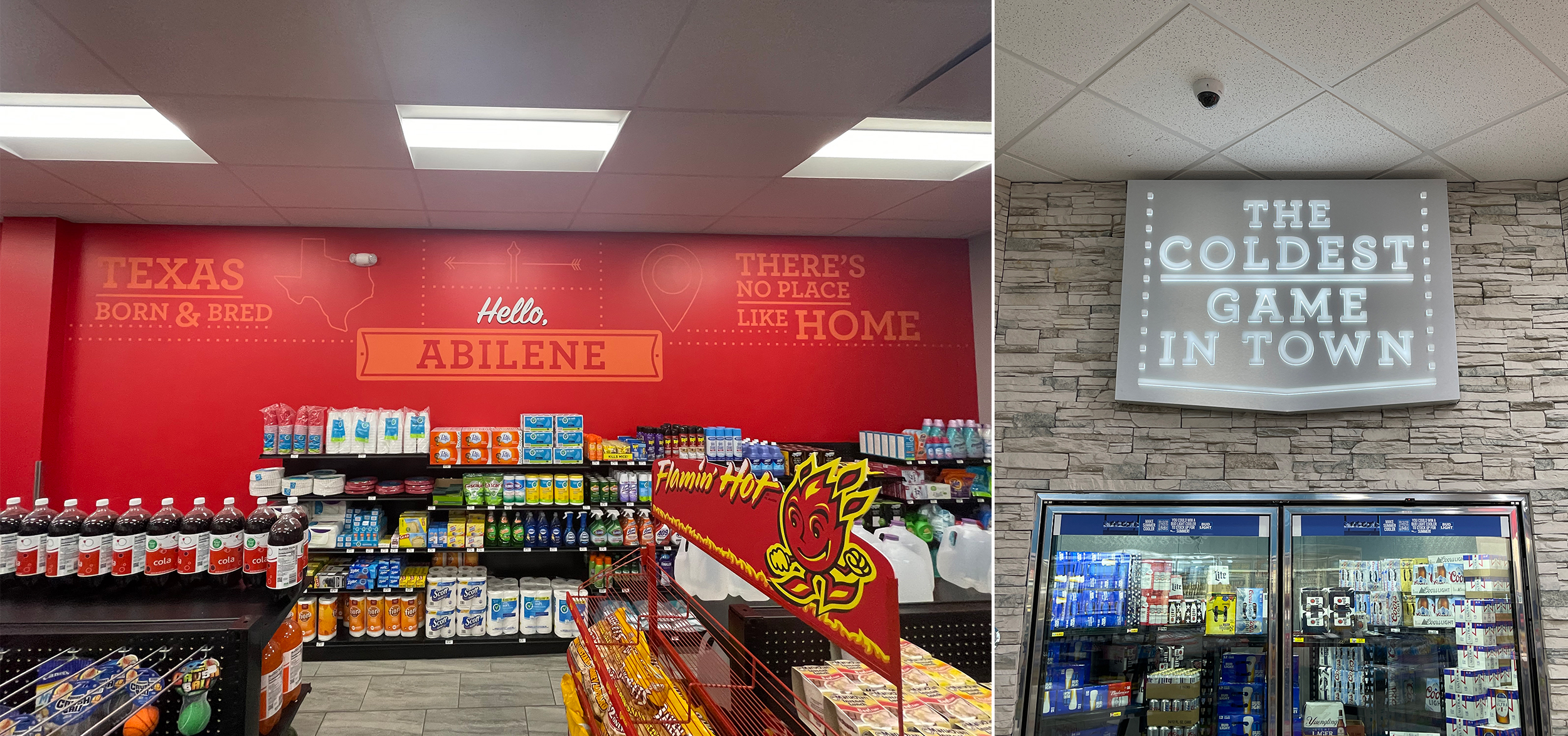 Left: Updated signage and graphics was a huge part of the latest roll out for Allsup’s line of c-stores.