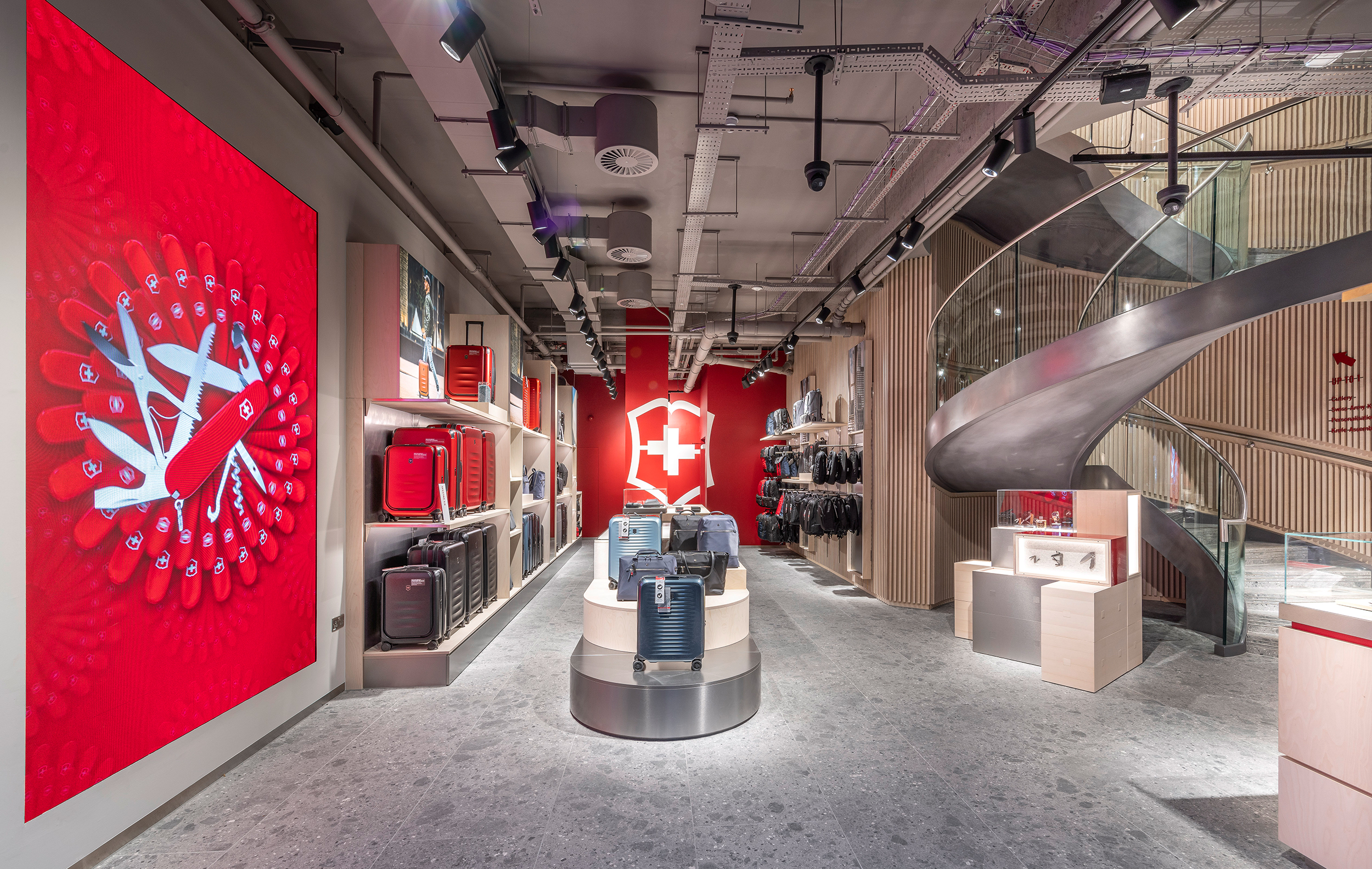 This page: Swiss knifemaker Victorinox opened its latest flagship on London’s famed Oxford Street. 