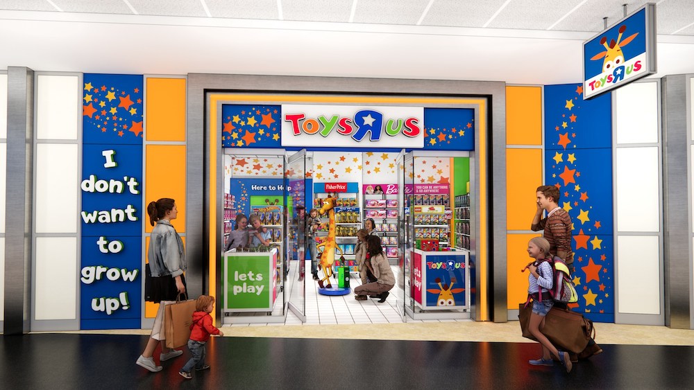 Toys&#8221;R&#8221;Us Store Landing at Dallas Fort Worth Airport