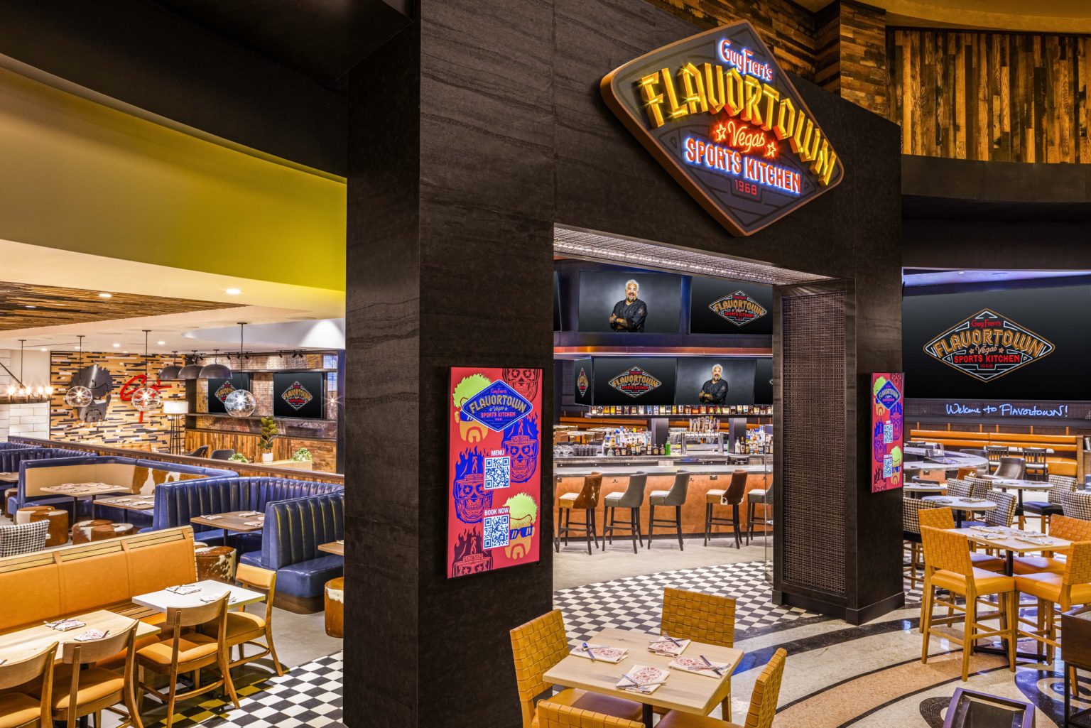Front Entry Of Guy Fieris Flavortown Sports Kitchen At Horseshoe Las Vegas 1536x1025 