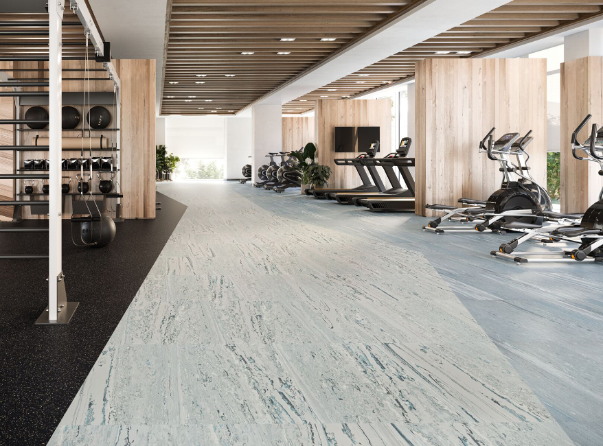 Tarkett Expands Collection of Johnsonite Rubber Sports Flooring With New Triumph and Inertia Patterns